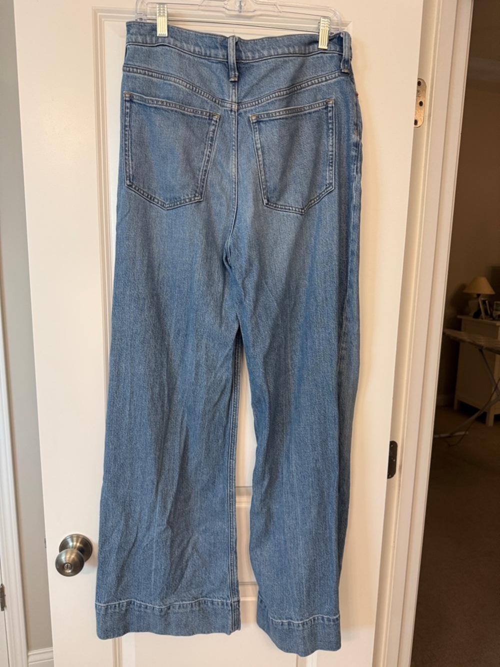 J. Crew Trouser High-Waisted  Light Blue Wide Leg Jeans - Picture 2 of 6